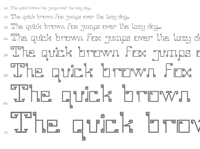 Ainu Minzoku font waterfall